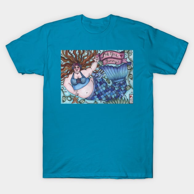 Love Your Tummy Mermaid T-Shirt by Kat Loves Chocolate